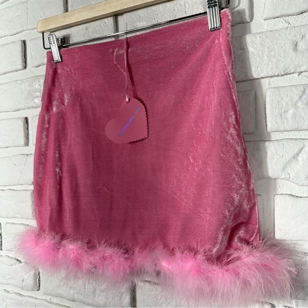 NEW Dolls Kill Sugar Thrillz PRETTY FILTHY FEMME VELVET MINI SKIRT Size Small - Picture 7 of 9